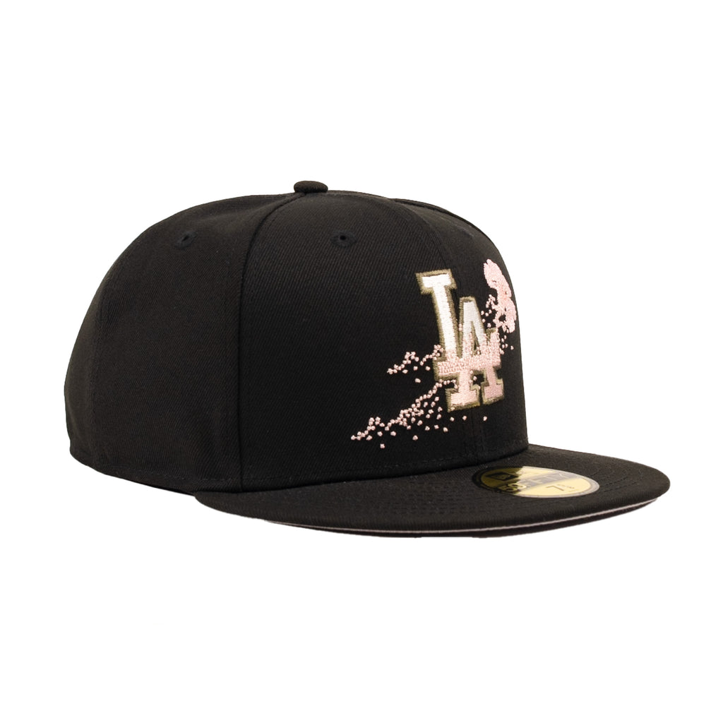 Los Angeles Dodgers Black/Sakura Pink "Dotted Floral" | New Era 59Fifty Fitted