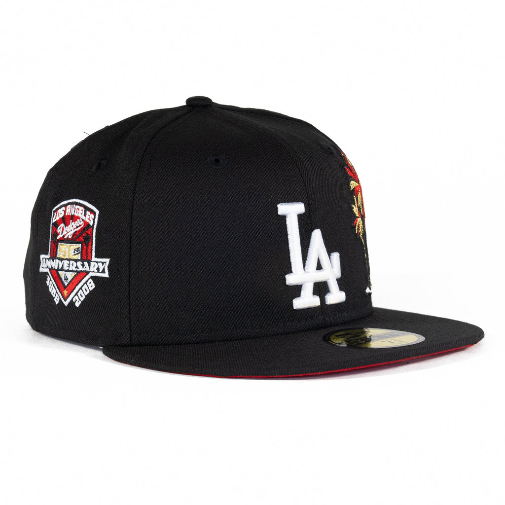 Los Angeles Dodgers Black/Scarlet Red "Palm Tree" | New Era 59Fifty Fitted