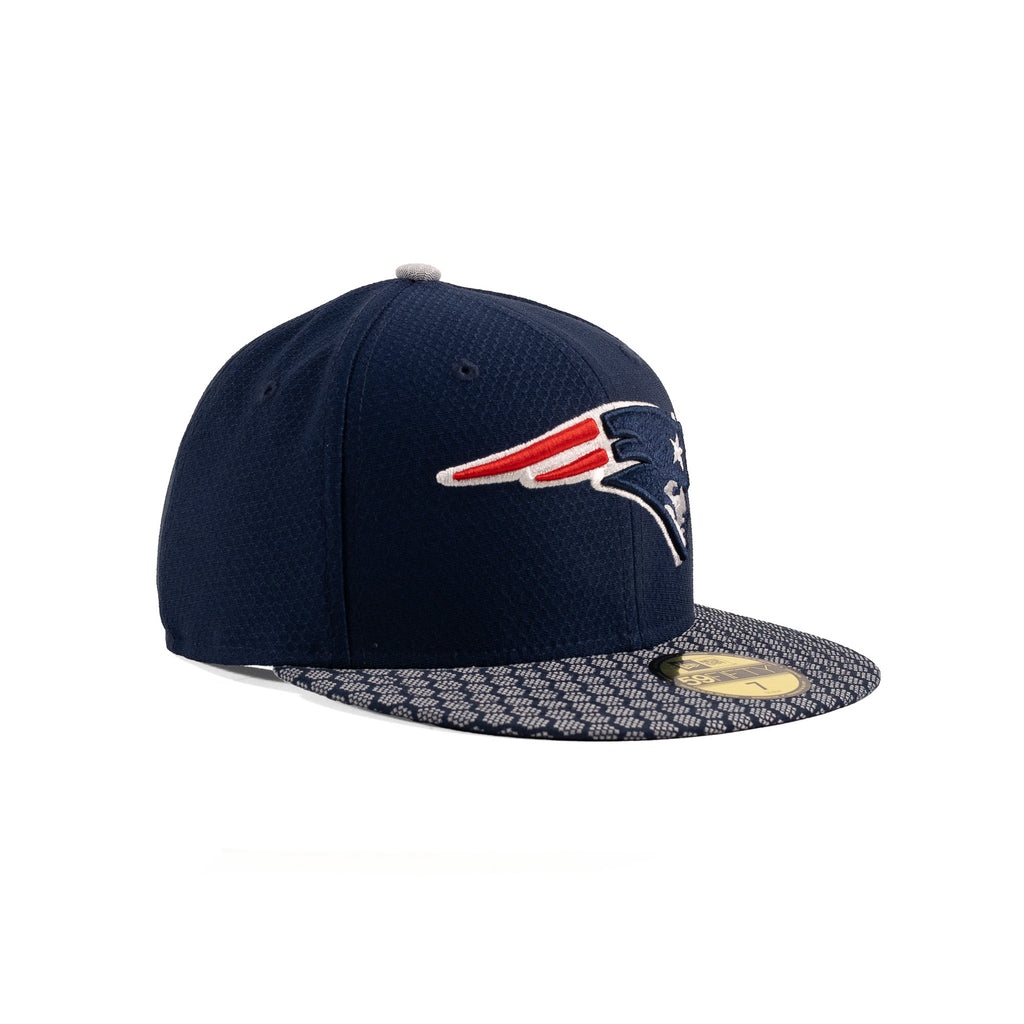 New England Patriots Navy Blue/Hexagon Visor "NFL Sideline 17" | New Era 59Fifty Fitted