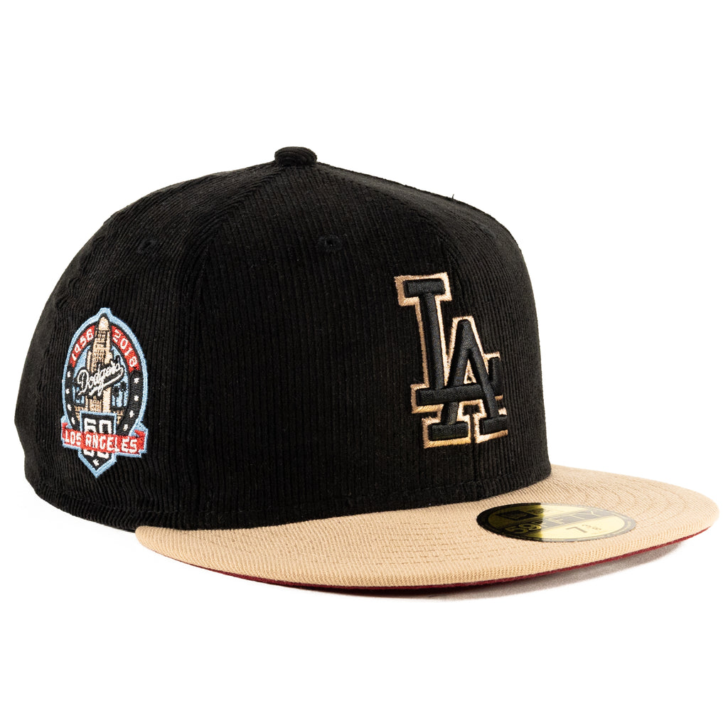 Los Angeles Dodgers Black Corduroy/Camel Tan "Two Tone" | New Era 59Fifty Fitted