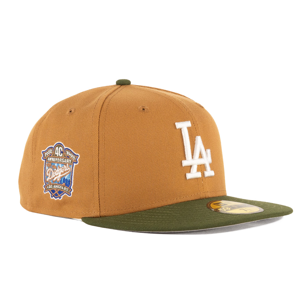 Los Angeles Dodgers Light Brown/Raf Green "Two Tone" | New Era 59Fifty Fitted