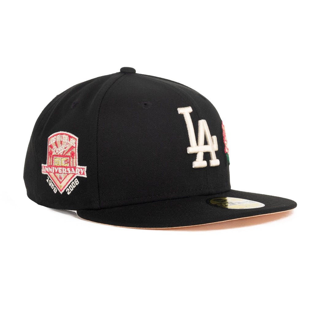 Los Angeles Dodgers Black/Peach "Rose" | New Era 59Fifty Fitted