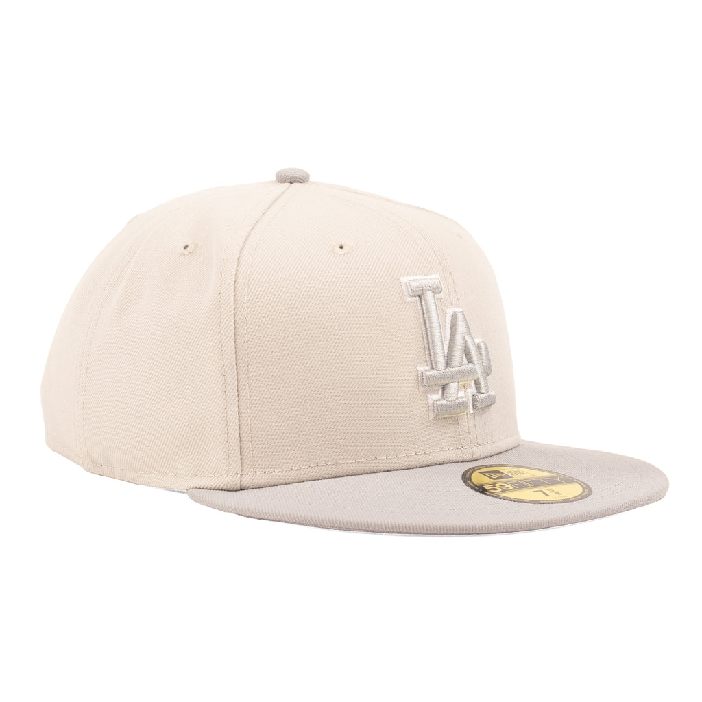 Los Angeles Dodgers Stone White/Silver Gray "Two Tone" | New Era 59Fifty Fitted
