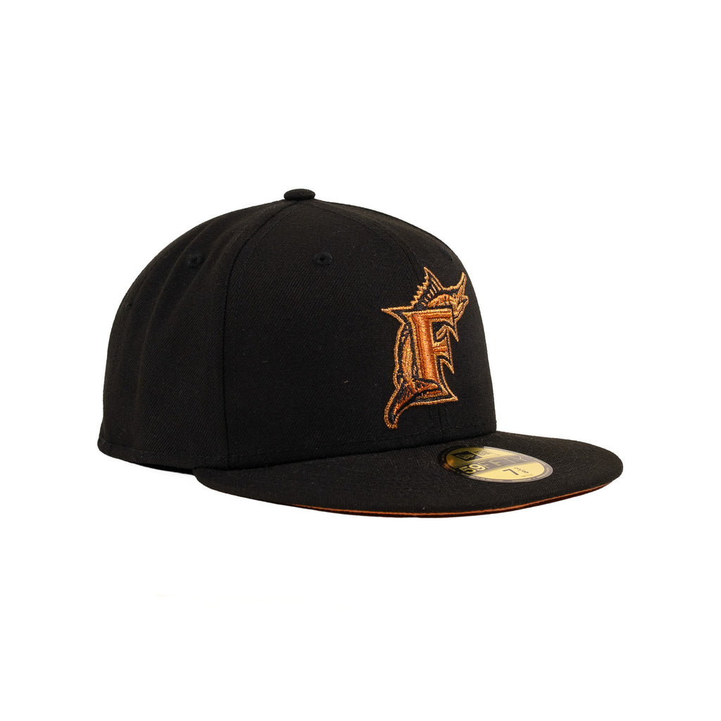 Miami Marlins Black/Metallic Bronze "Metallic Pack" | New Era 59Fifty Fitted