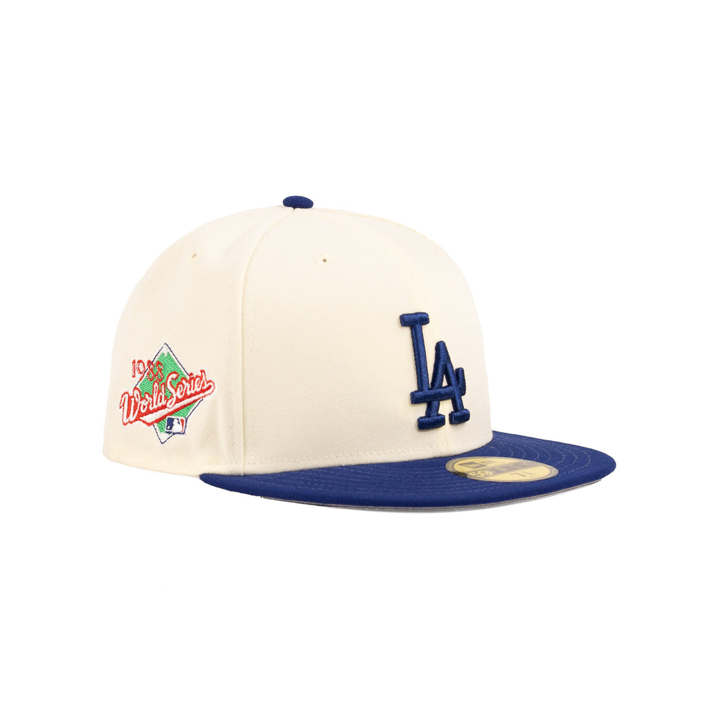 Los Angeles Dodgers Chrome White/Dark Royal Blue "Retro" | New Era 59Fifty Fitted