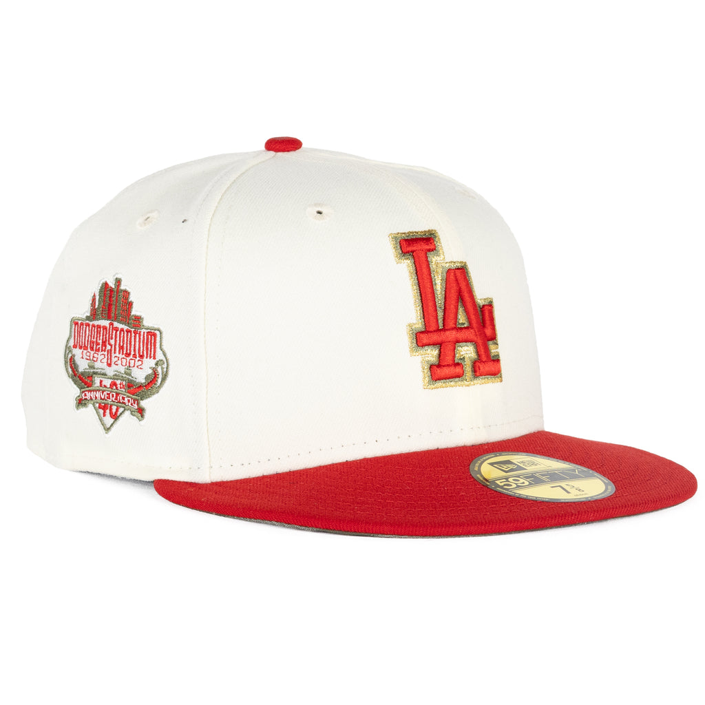 Los Angeles Dodgers Chrome White/Scarlet Red/Olive Green "Chrome Pack" | New Era 59Fifty Fitted