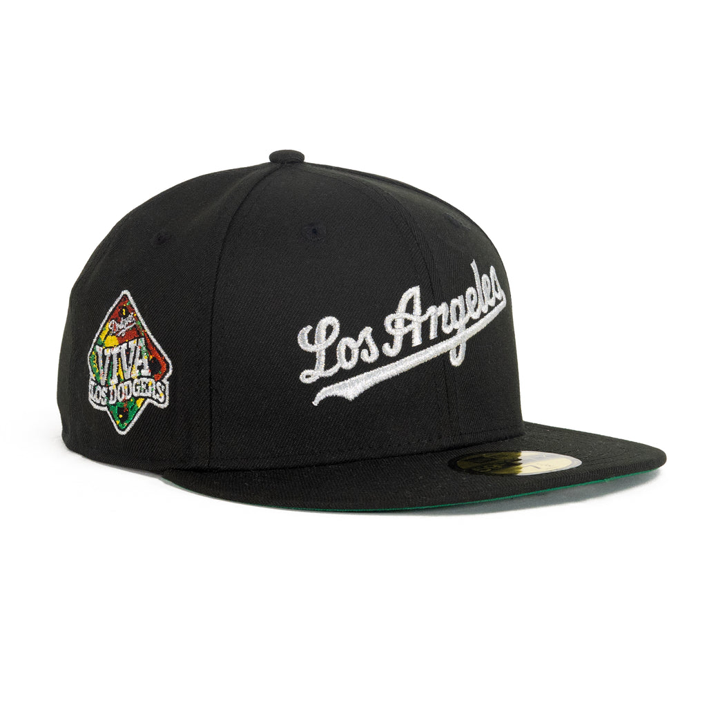 Los Angeles Dodgers Black/Matte Silver "Script" | New Era 59Fifty Fitted