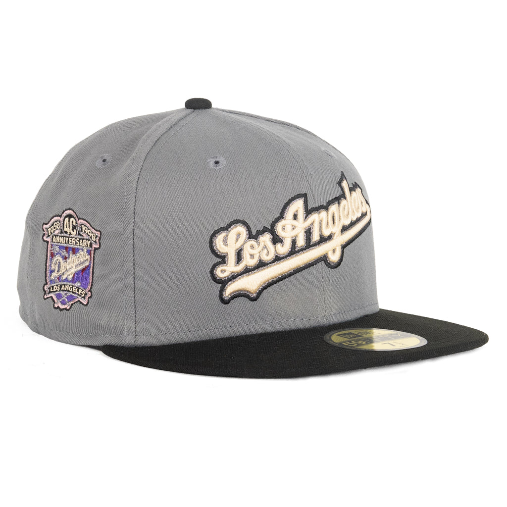 Los Angeles Dodgers Storm Gray/Black "Script" | New Era 59Fifty Fitted