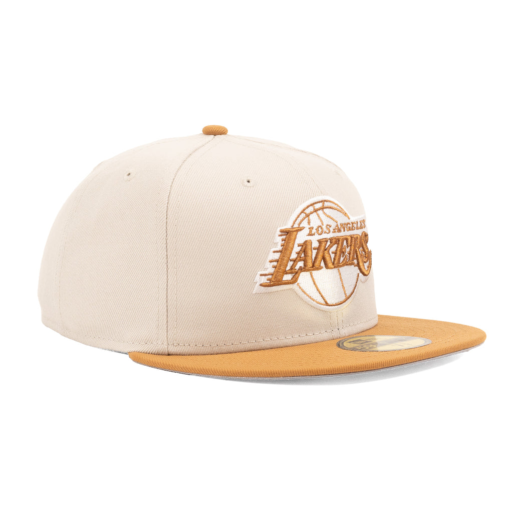 Los Angeles Lakers Stone White/Light Bronze "Two Tone" | New Era 59Fifty Fitted