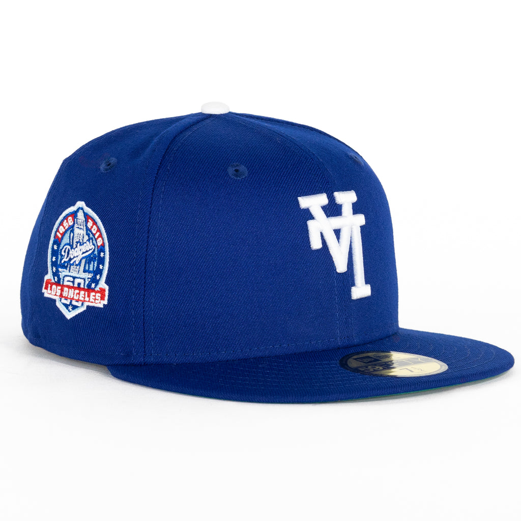 Los Angeles Dodgers Game Blue w 60th Anniversary Patch "Upside Down" | New Era 59Fifty Fitted