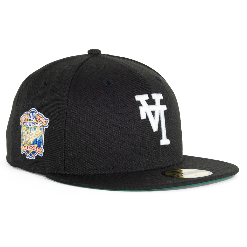 Los Angeles Dodgers Black/White w 40th Anniversary Patch "Upside Down" | New Era 59Fifty Fitted