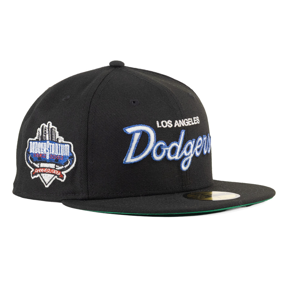Los Angeles Dodgers Black/Matte Silver/Blue "Script" | New Era 59Fifty Fitted
