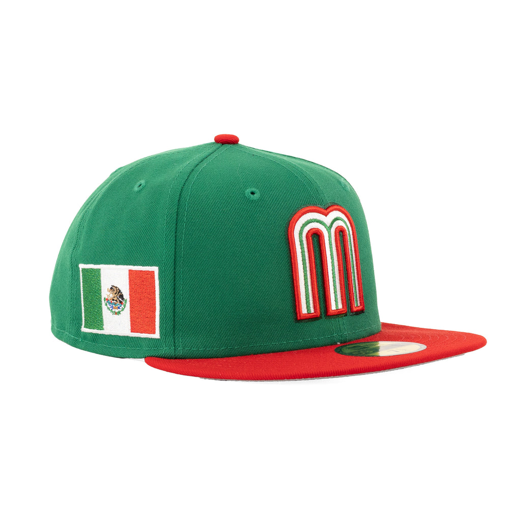 Mexico Baseball Kelly Green/Scarlet Red "Authentic Collection" | New Era 59Fifty Fitted