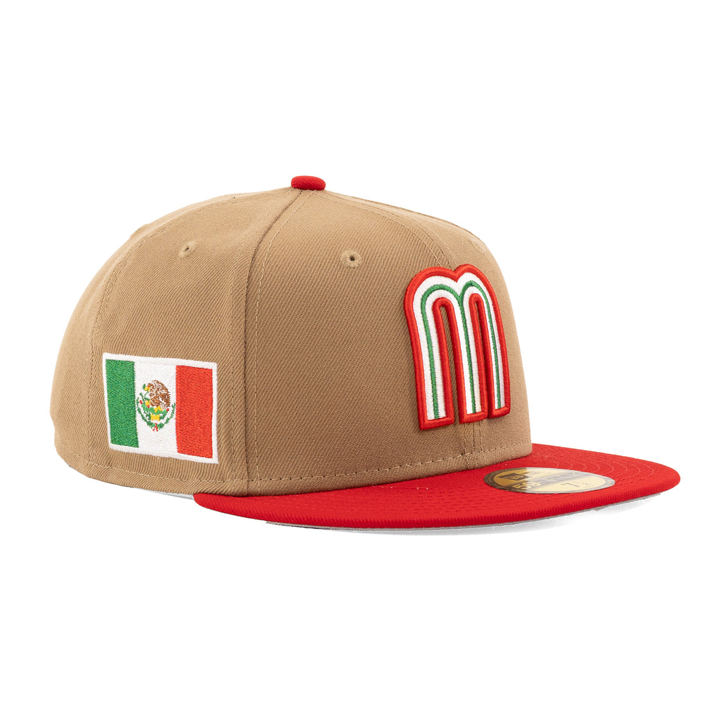 Mexico Baseball Khaki/Scarlet Red "Two Tone" | New Era 59Fifty Fitted
