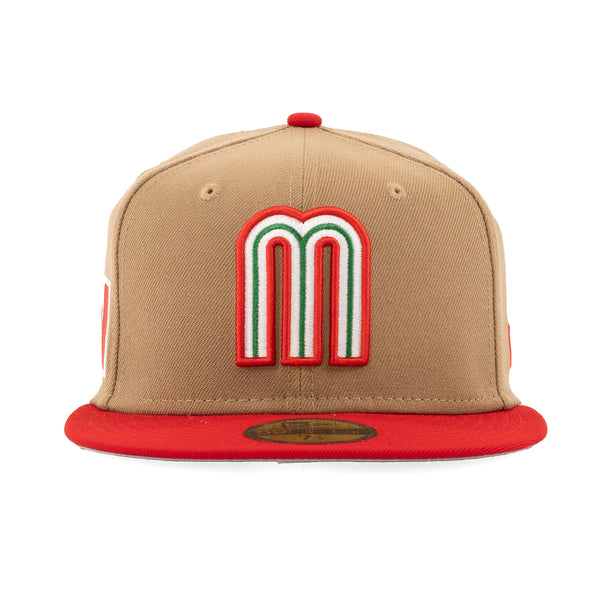 Mexico Baseball Khaki/Scarlet Red 