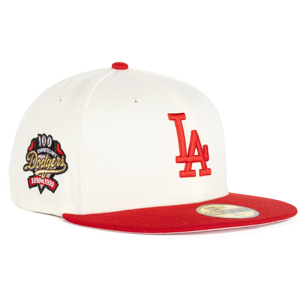 Los Angeles Dodgers Chrome White/Scarlet Red "Chrome Pack" | New Era 59Fifty Fitted