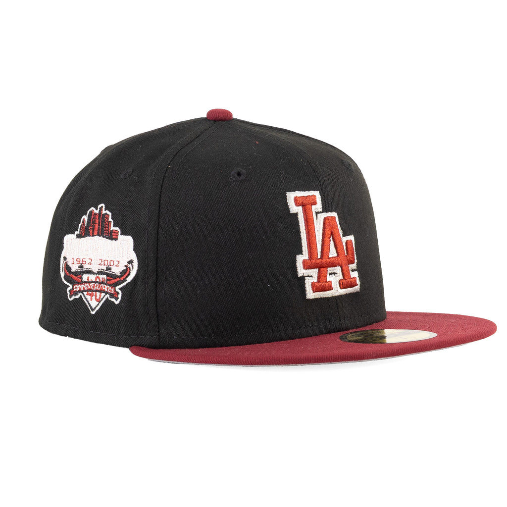 Los Angeles Dodgers Black/Cardinal Red "Two Tone" | New Era 59Fifty Fitted