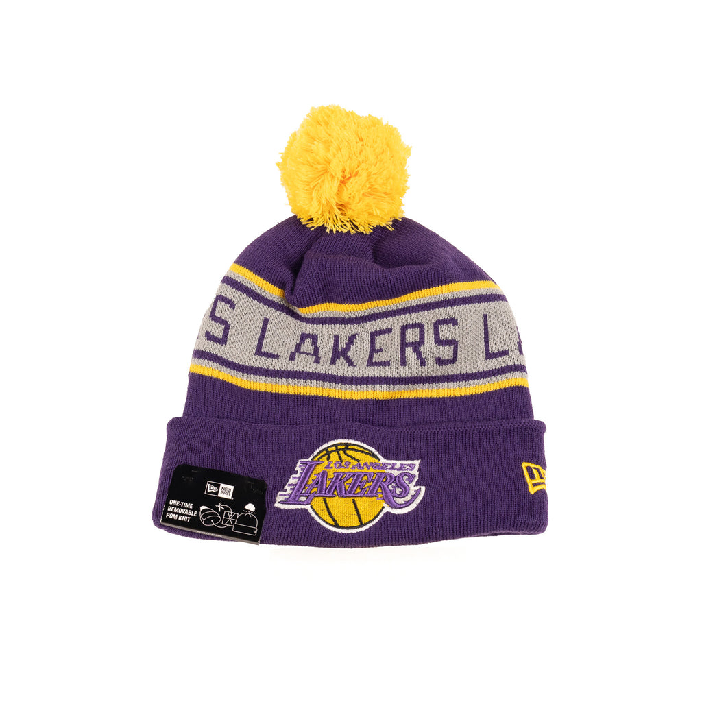 Los Angeles Lakers Purple/Gray/Yellow "Repeat" | New Era Pom Knit