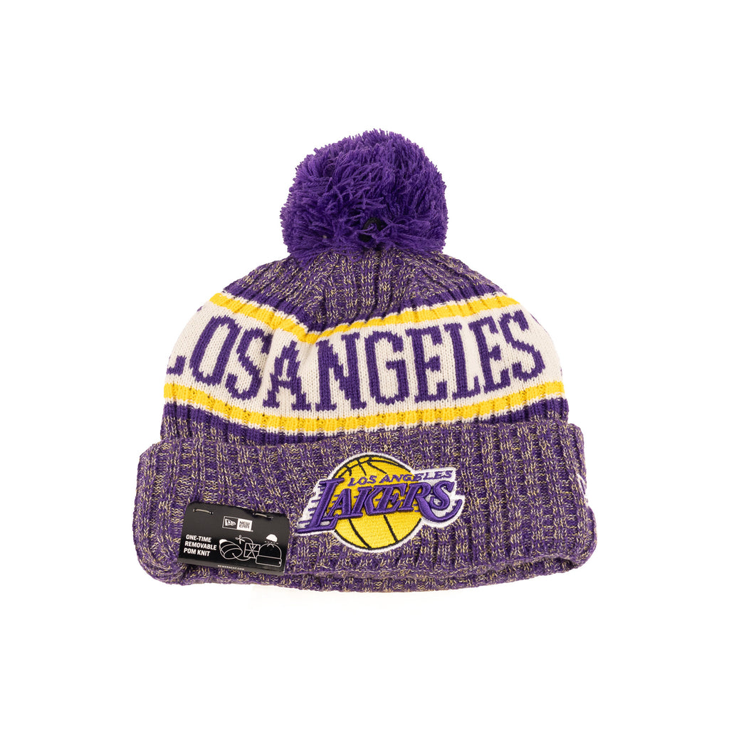 Los Angeles Lakers Purple/White "NBA Sideline 18" | New Era Pom Knit