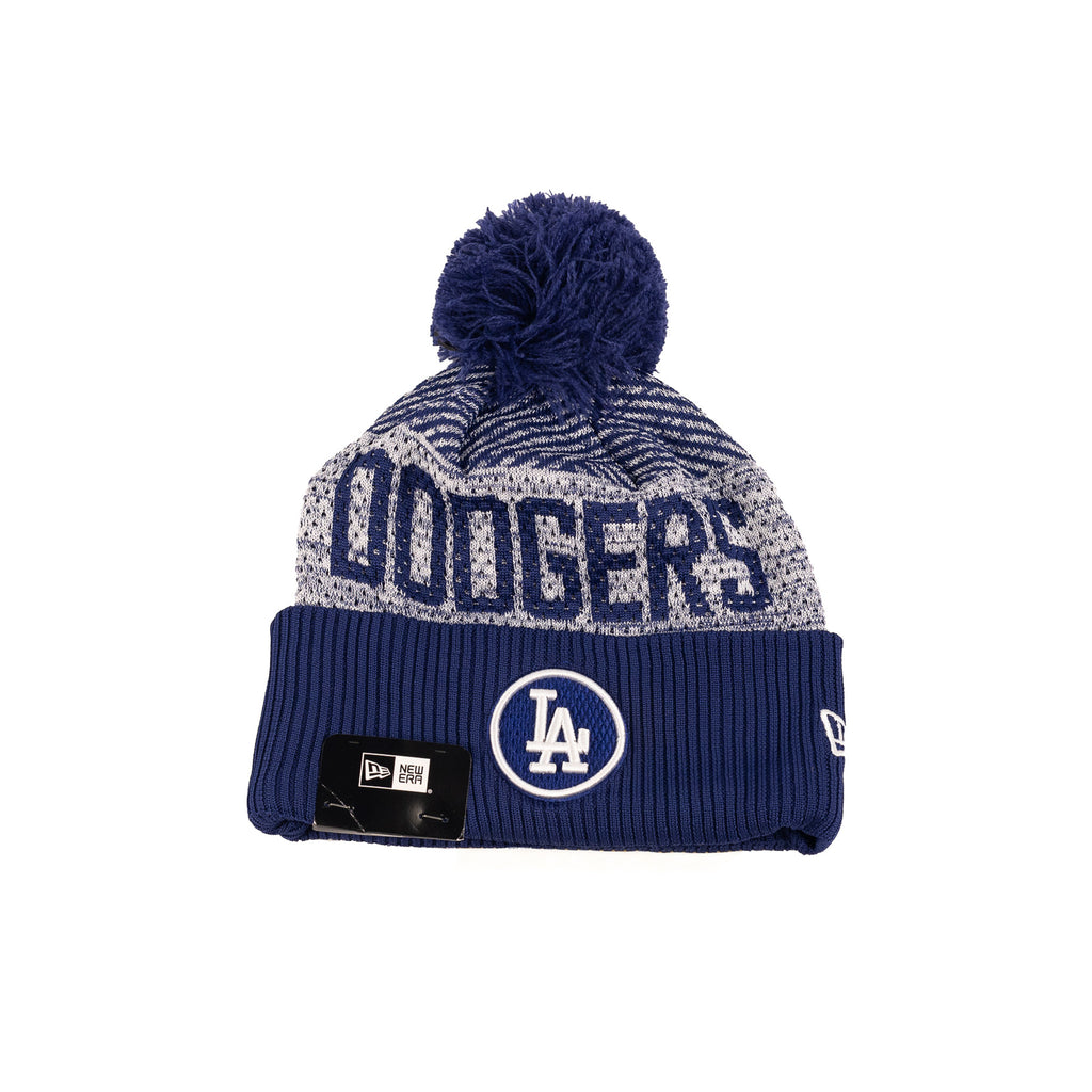 Las Angeles Dodgers Dark Royal Blue/Gray "MLB Sideline 22" | New Era Pom Knit