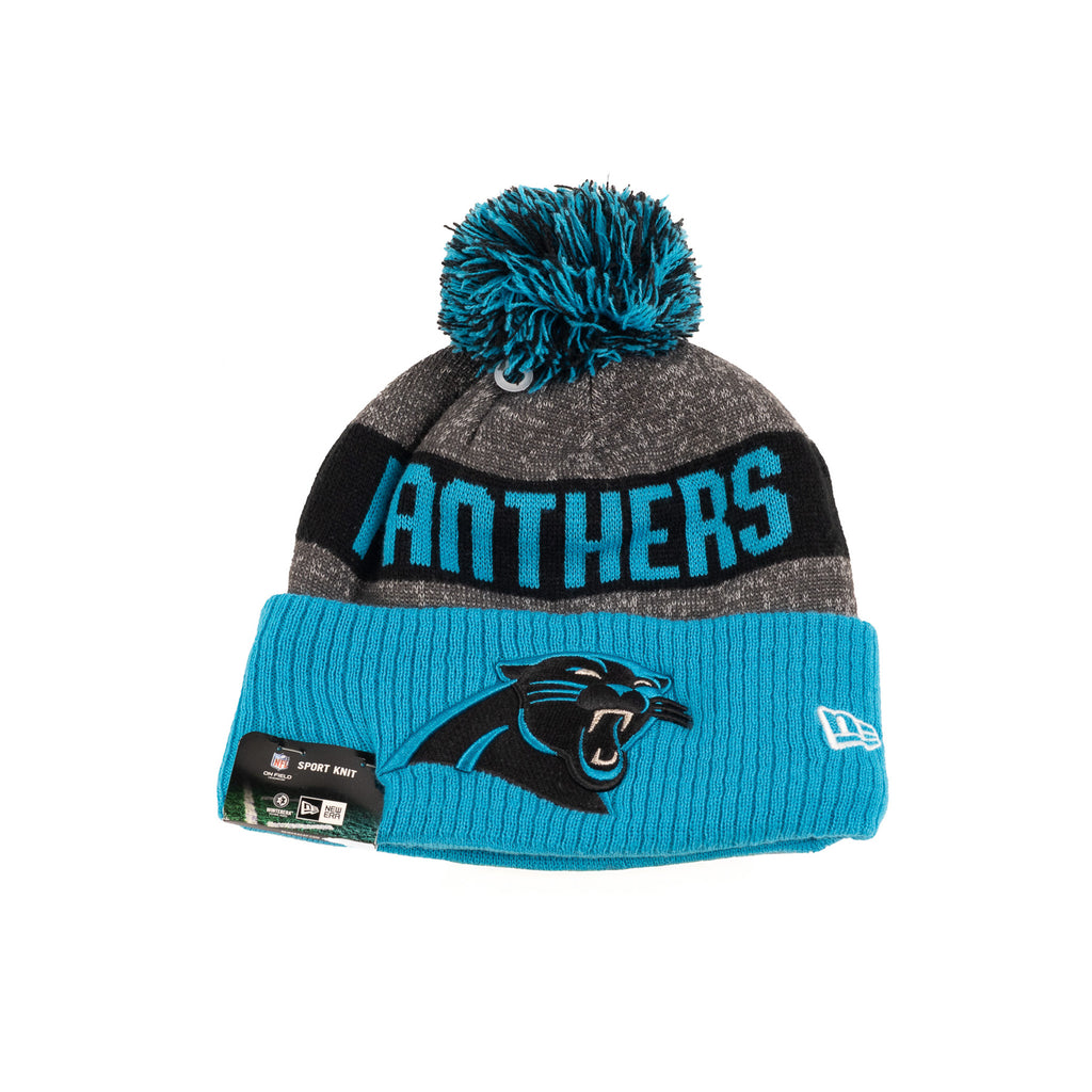 Carolina Panthers Light Blue/Graphite "NFL Sideline 16" | New Era Pom Knit