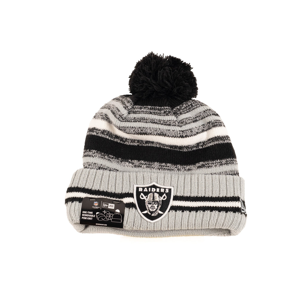 Las Vegas Raiders Gray/Black "NFL Sideline 21" | New Era Pom Knit