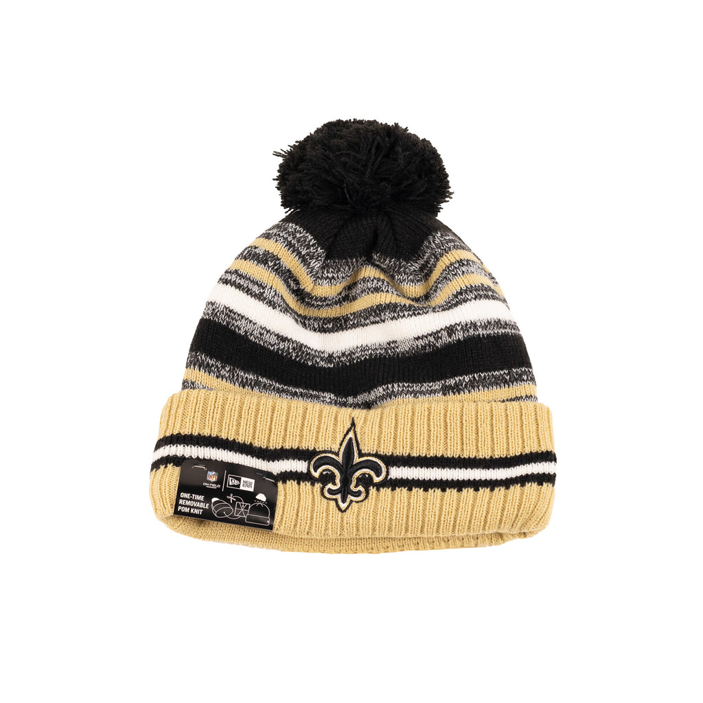 New Orleans Saints Gold/Black "NFL Sideline 21" | New Era Pom Knit