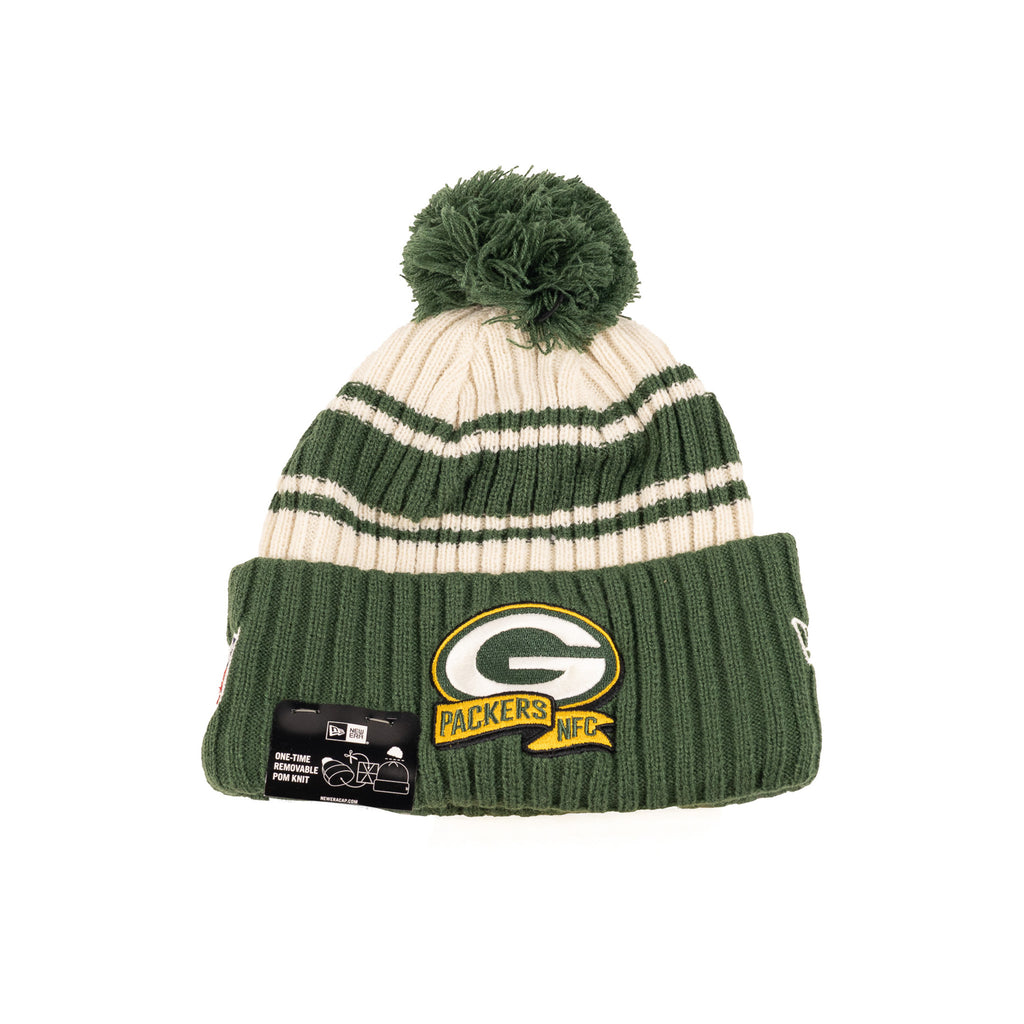 Green Bay Packers Green/Off-White "NFL Sideline 22" | New Era Pom Knit