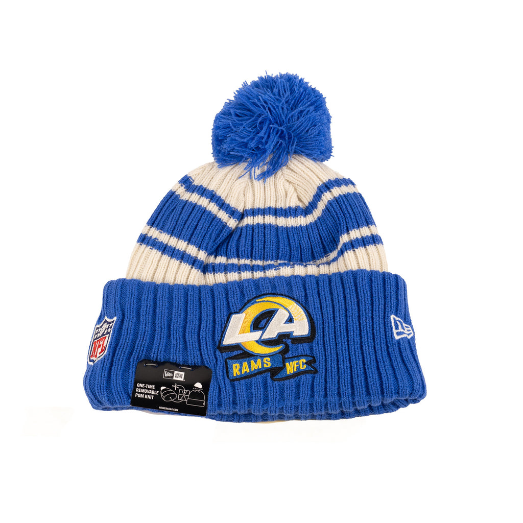 Los Angeles Rams Royal Blue/Off-White "NFL Sideline 22" | New Era Pom Knit