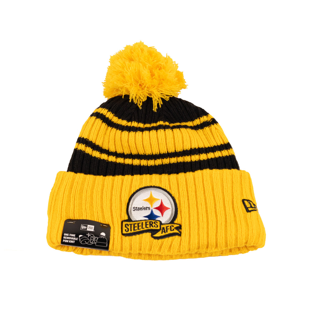 Pittsburgh Steelers Yellow/Black "NFL Sideline 22" | New Era Pom Knit