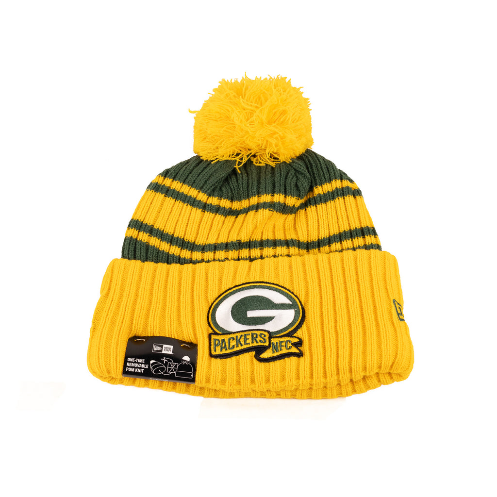 Green Bay Packers Yellow/Green "NFL Sideline 22" | New Era Pom Knit