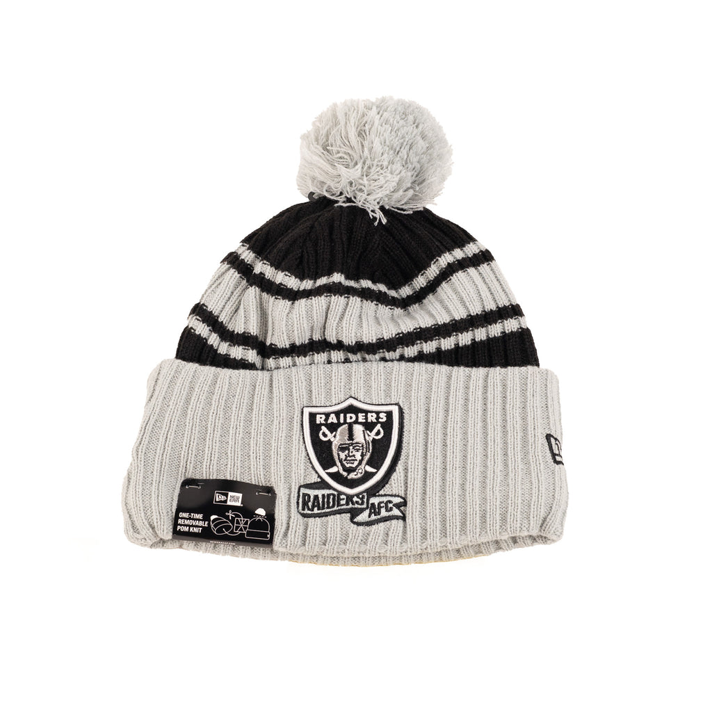 Las Vegas Raiders Gray/Black "NFL Sideline 22" | New Era Pom Knit