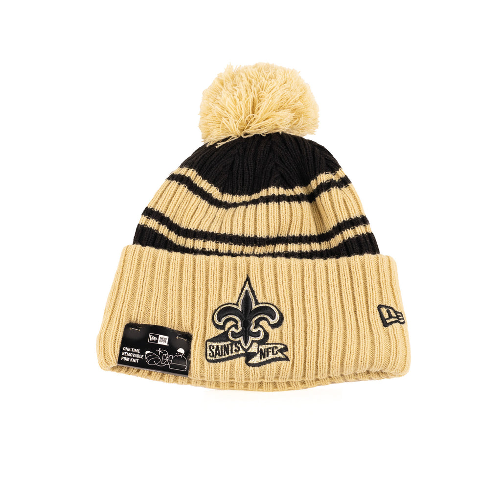 New Orleans Saints Gold/Black "NFL Sideline 22" | New Era Pom Knit