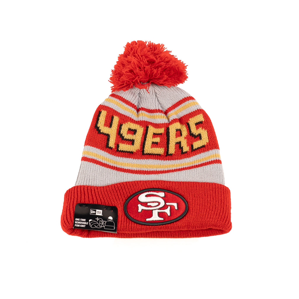 San Francisco 49ers Red/Gray/Gold "Cheer" | New Era Pom Knit