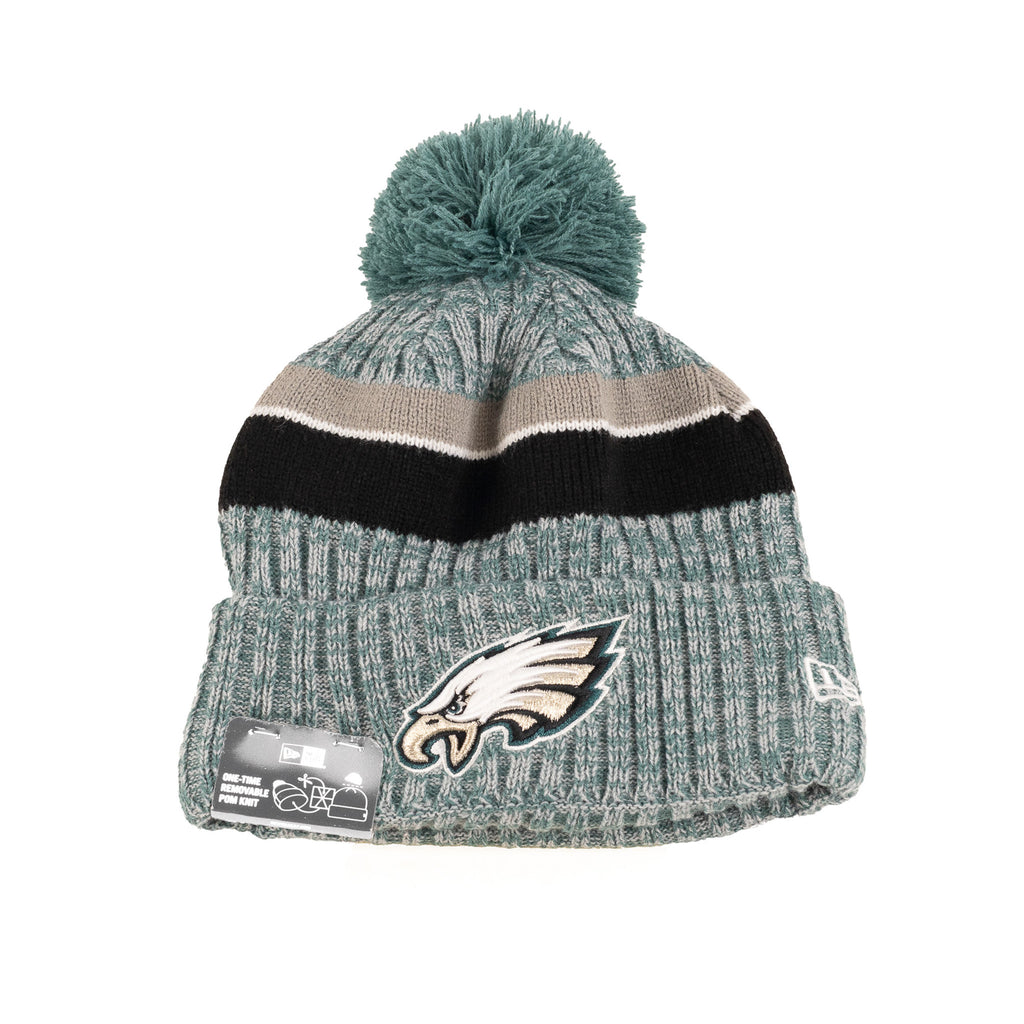 Philadelphia Eagles Green/Black/Gray "NFL Sideline 23" | New Era Pom Knit
