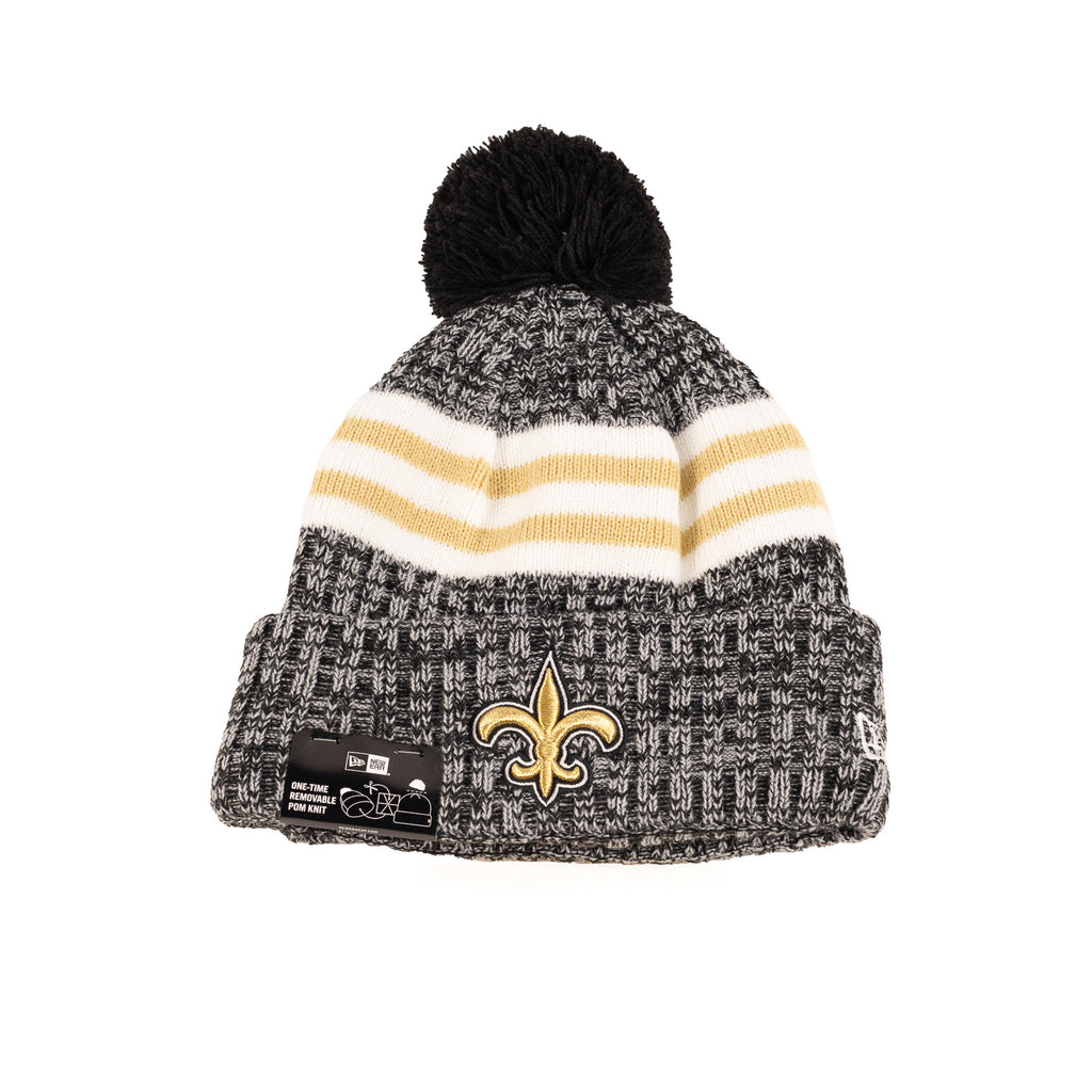 New Orleans Saints Gray/White/Gold "NFL Sideline 23" | New Era Pom Knit