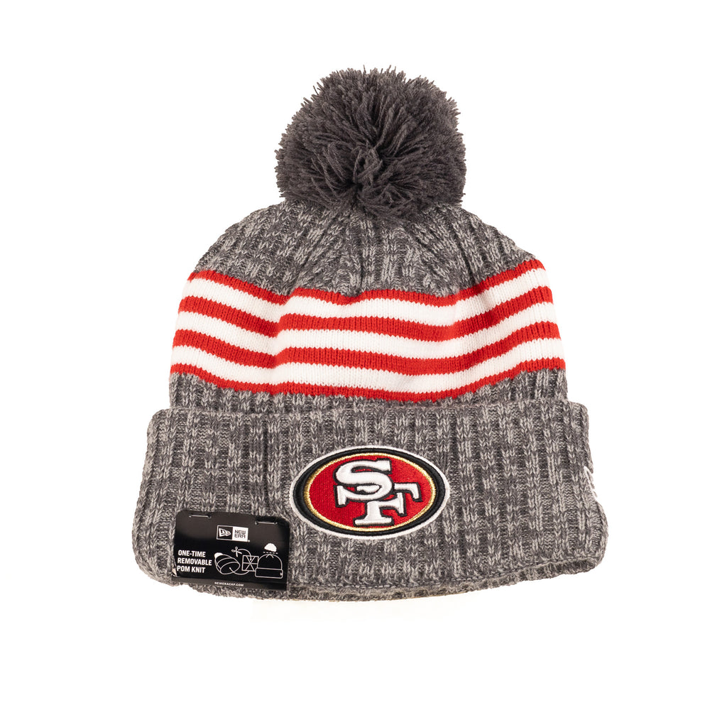 San Francisco 49ers Gray/Red/White "NFL Sideline 23" | New Era Pom Knit
