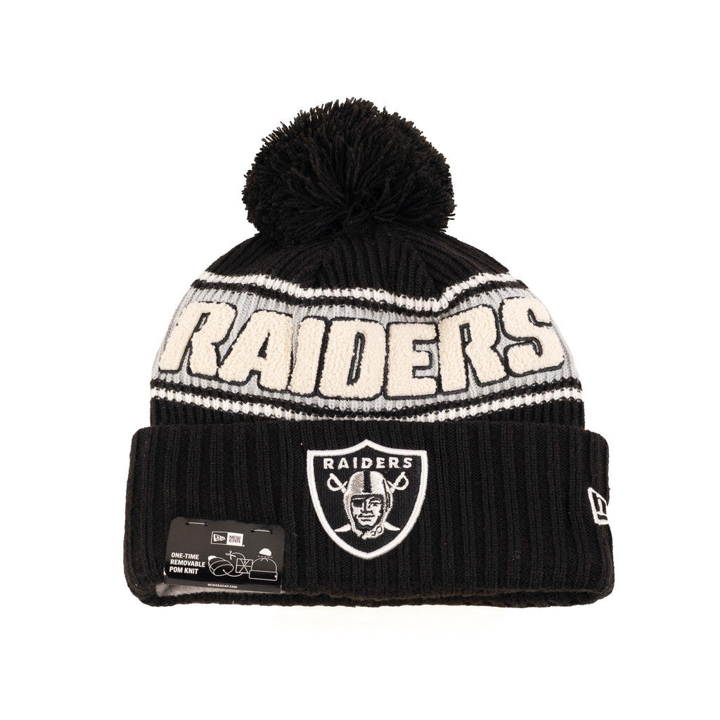 Las Vegas Raiders Black/Gray "NFL Sideline 24" | New Era Pom Knit