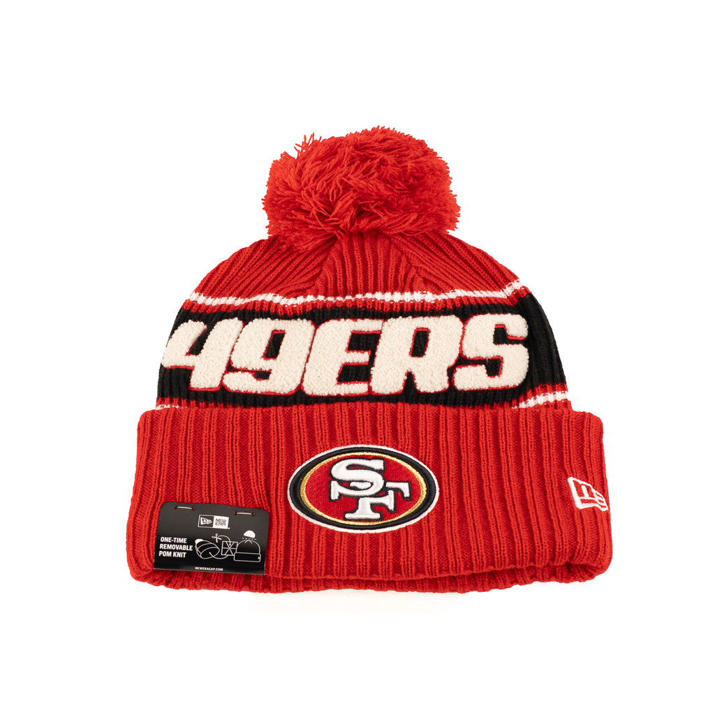 San Francisco 49ers Red/Black "NFL Sideline 24" | New Era Pom Knit