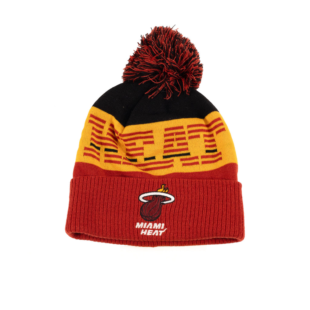 Miami Heat Red/Yellow/Black | Adidas Pom Knit