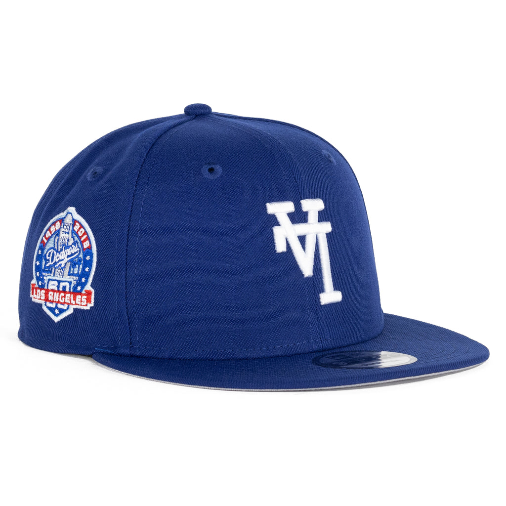 Los Angeles Dodgers Game Blue w 60th Anniversary Patch "Upside Down" | New Era 9Fifty Snapback