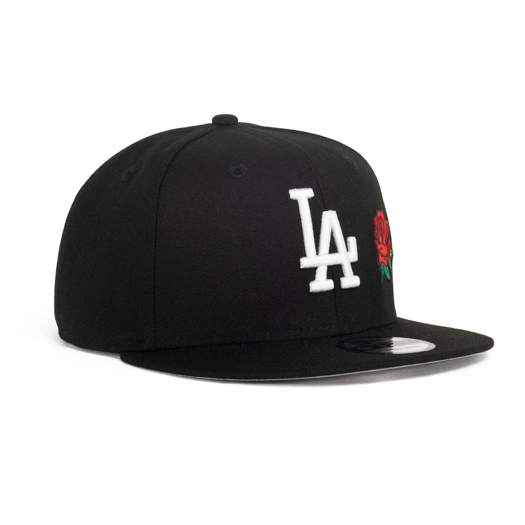 Los Angeles Dodgers Black/White "Rose" | New Era 9Fifty Snapback