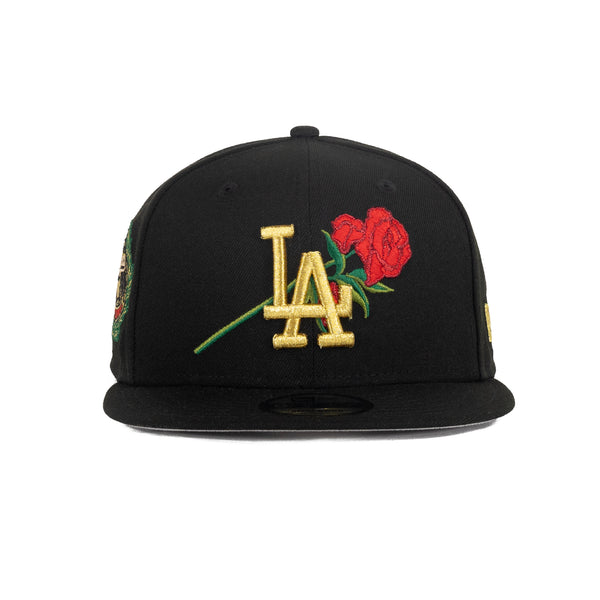 Los Angeles Dodgers Black/Gold w Flower Patch 