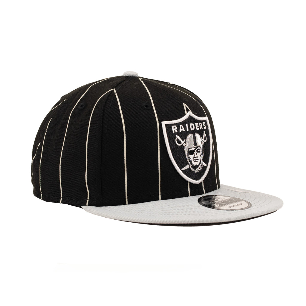 Las Vegas Raiders Black/Silver Gray "Pinstripe" | New Era 9Fifty Snapback