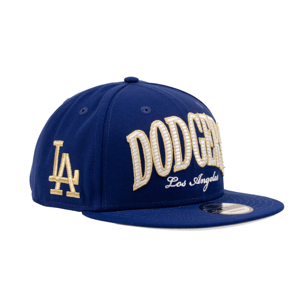 Los Angeles Dodgers Game Blue/Gold w Side Logo "Script" | New Era 9Fifty Snapback