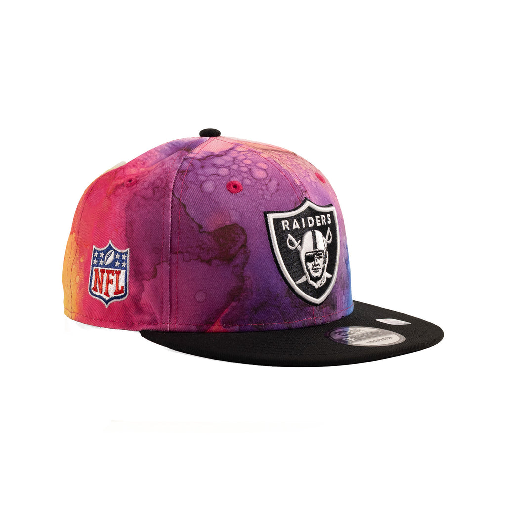Las Vegas Raiders Multicolored Ink/Black "Crucial Catch 22" | New Era 9Fifity Snapback