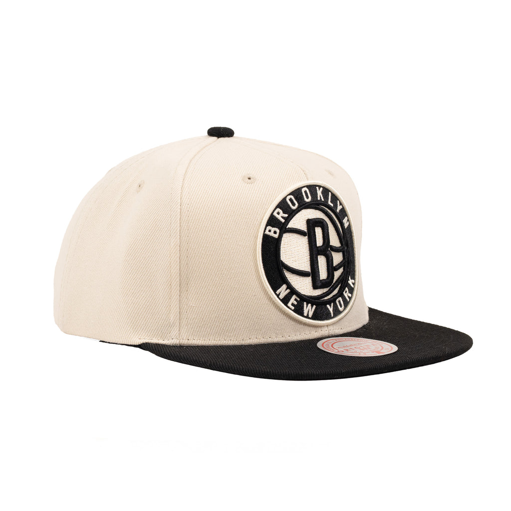 Brooklyn Nets Off-White/Black "Two Tone" | Mitchell & Ness Original Fit Snapback