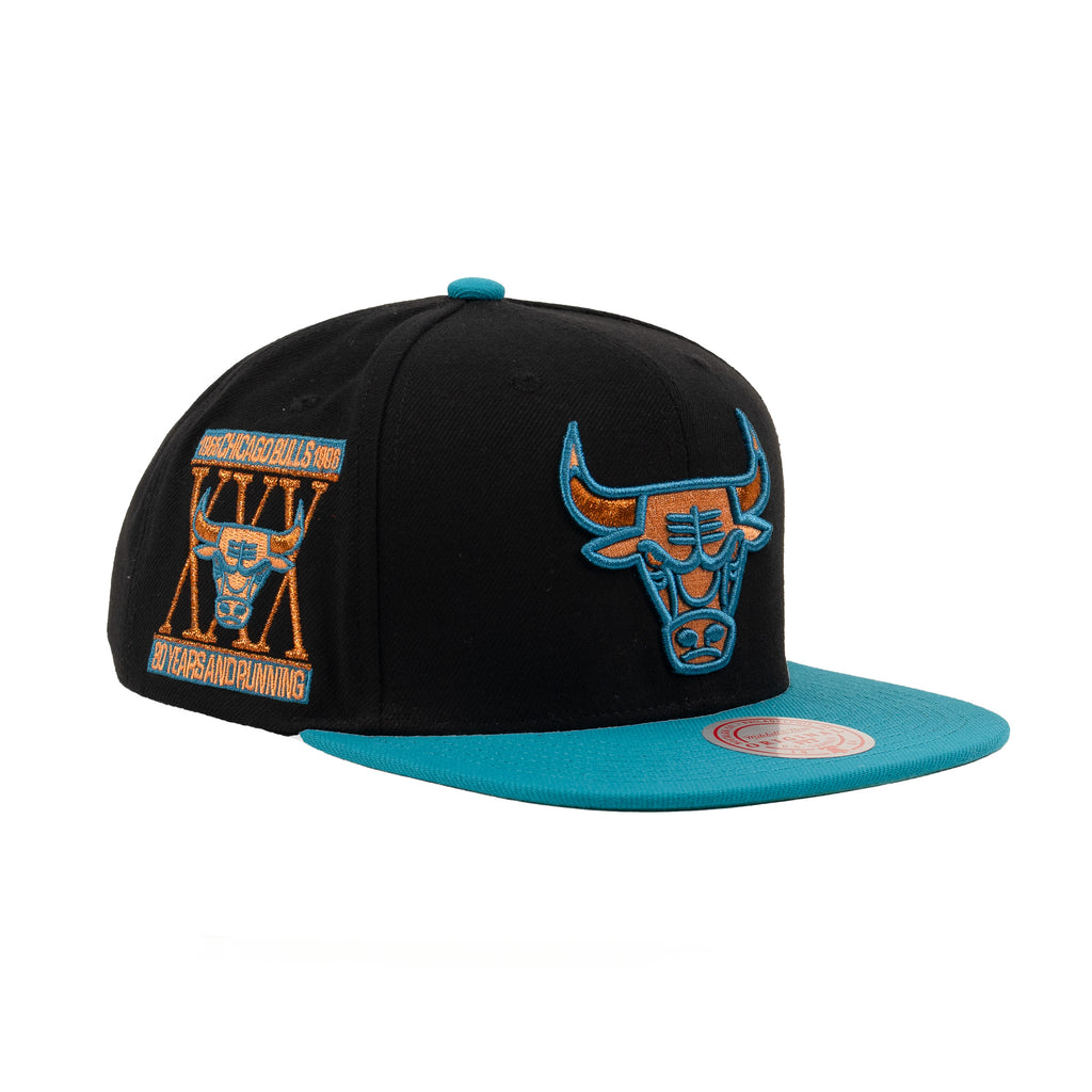 Chicago Bulls Black/Teal "Two Tone" | Mitchell & Ness Original Fit Snapback