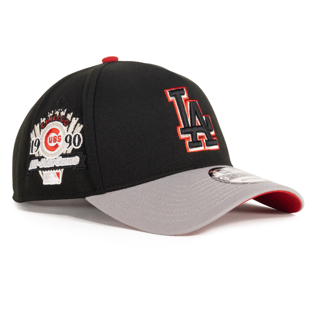 Los Angeles Dodgers Black/Light Gray/Scarlet Red "Two Tone" | New Era 9Forty A-Frame Snapback