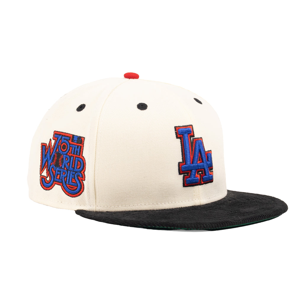 Los Angeles Dodgers Chrome White/Black Corduroy "Chrome Pack" | New Era 9Fifty Snapback